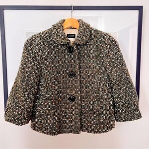 Like New J. Crew Wool Blend 3/4 Sleeve Cropped Jacket - Sz 0